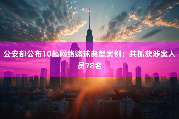 公安部公布10起网络赌球典型案例：共抓获涉案人员78名
